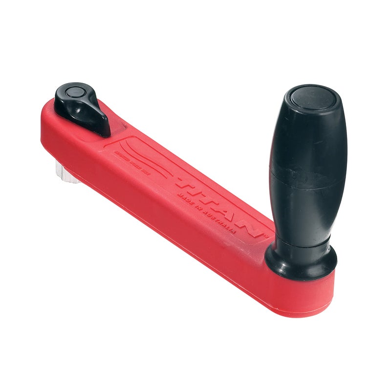 Lewmar 8" Single Grip Winch Handle, Locking, Red with Black Grip â€“ Lightweight, chip-Resistant gelcoat, Strong Composite Design, Glass-Filled Welded Nylon Handles for Strength - Image 1